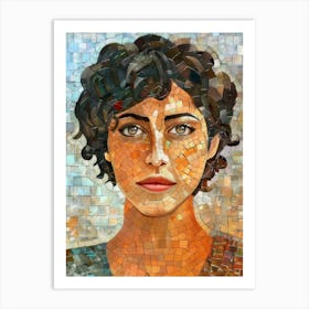 Mosaic Portrait Of A Woman 4 Art Print