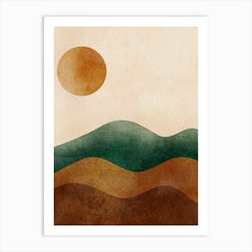 Watercolor Landscape Painting 1 Art Print