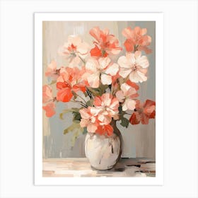 Geranium Flower Still Life Painting 2 Dreamy Art Print