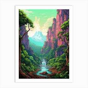 Manu National Park Pixel Art 1 Art Print