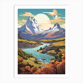 Patagonia 3 Vintage Travel Illustration Art Print