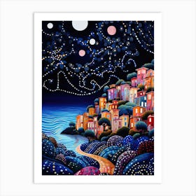 Sorrento, Italy, Illustration In The Style Of Pop Art 4 Art Print