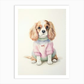 Baby Animal Watercolour Puppy 1 Art Print