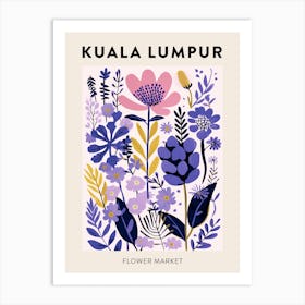 Flower Market Poster Kuala Lumpur Malaysia Art Print