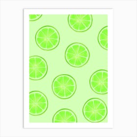 Glitter Limes Art Print