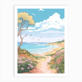 Great Ocean Walk Austra Dbc9a680 C542 439f Ba98 0ae1b8a0d943 Hike Illustration Art Print