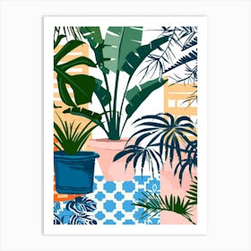 Tropical Plants In Pots 3 Art Print