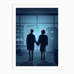 Fight Club Silhouette Art Print