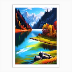 Autumn By The Lake 1 Art Print