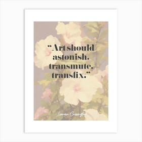 Artist Quote Leonora Carrington Art Print