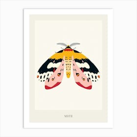Colourful Insect Illustration Moth 5 Poster Art Print