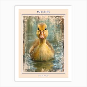 Cute Brushstrokes Ducklings 4 Poster Art Print