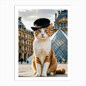 Cat In Top Hat Pawprints Across the Globe: A Cat’s Selfie Saga Poster