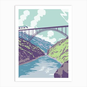 Train Bridge Art Print