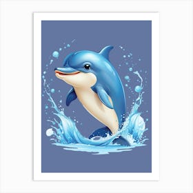 Dolphin Jumping In The Water Art Print