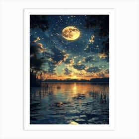 Full Moon In The Sky 11 Art Print