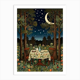 William Morris Table In The Woods Art Print