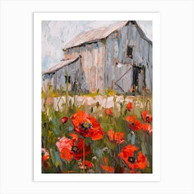 Poppies In The Barn 4 Art Print