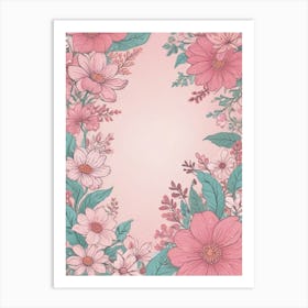 Floral Frame Art Print