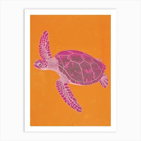 Pink Sea Turtle Art Print