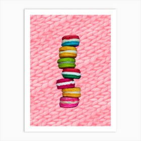 Sweet knits - Macaron Pink Art Print