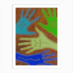 Aboriginal Hands Art Print