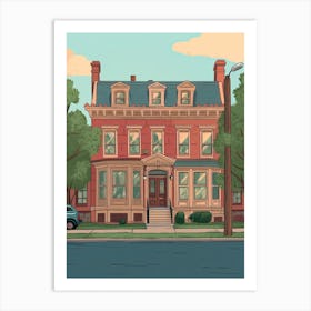 Philadelphia United States Travel Illustration 3 Art Print