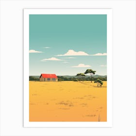 Mozambique Travel Illustration Art Print