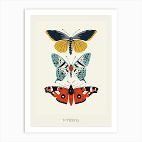 Colourful Insect Illustration Butterfly 12 Poster Art Print