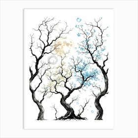 Bare Trees Art Print