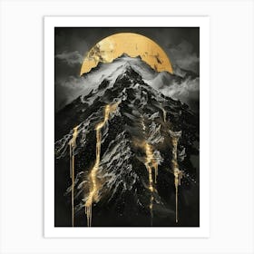 Gold Mountain Canvas Print 1 Art Print