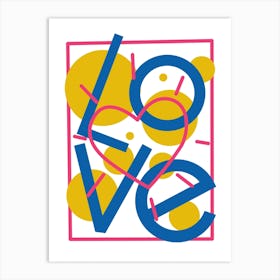 Love Heart In Magenta Art Print