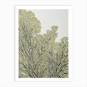 Acropora Suharsonoi Ii Linocut Art Print