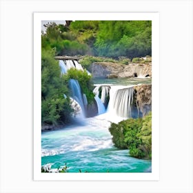 Manavgat Waterfall, Turkey Realistic Photograph (3) Art Print