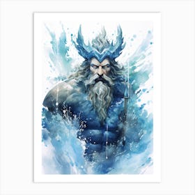 Fantasy Illustration Of Poseidon 2 Art Print