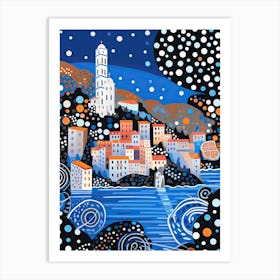 Portovenere, Italy, Illustration In The Style Of Pop Art 2 Art Print