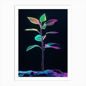 Neon Plant 32 Art Print