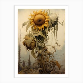 Dead Sunflowers 2 Art Print