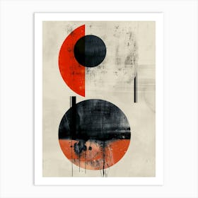 mid century modern abstract art Art Print