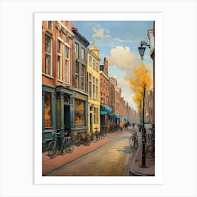 2.Streets of Amsterdam, Van Gogh, frescoes. Art Print