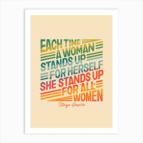 Ma Stand Up Quote Art Print