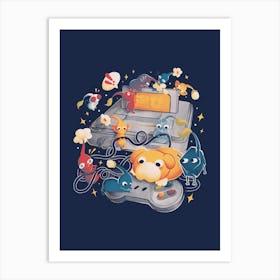 Tiny Gamers - Geek Cute Video Game Plants Retro Console Gift 1 Art Print