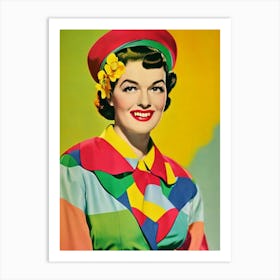 Rosalind Russell Colourful Pop Movies Art Movies Art Print