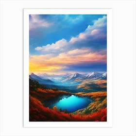 Lake In The Mountains 5 Art Print