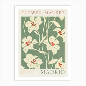 Flower Market Madrid Art Print