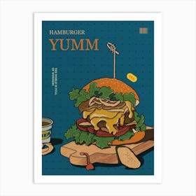 Hamburger Yumm Art Print