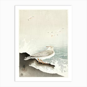 Gull On Rock (1900 1910), Ohara Koson Art Print