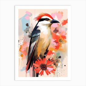 Bird Painting Collage Crested Caracara 2 Art Print