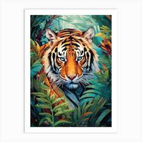 Tiger Art In Contemporary Art Style 2 Art Print