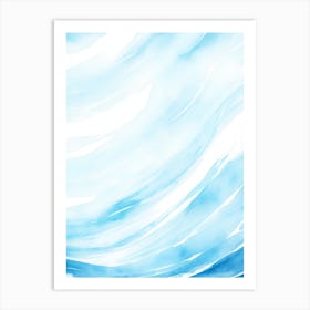 Blue Ocean Wave Watercolor Vertical Composition 72 Art Print